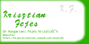 krisztian fejes business card